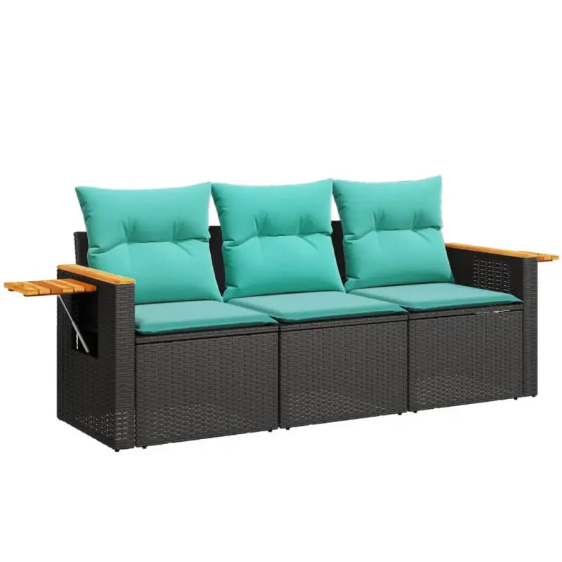 Poly rattan loungeset met wasbare hoes en modulair ontwerp voor tuin - Tuinsets