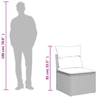 Poly rattan loungeset met wasbare hoes en modulair ontwerp voor tuin - Tuinsets