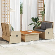 Poly rattan loungeset met wasbare hoes voor een comfortabele zitervaring - Tuinsets