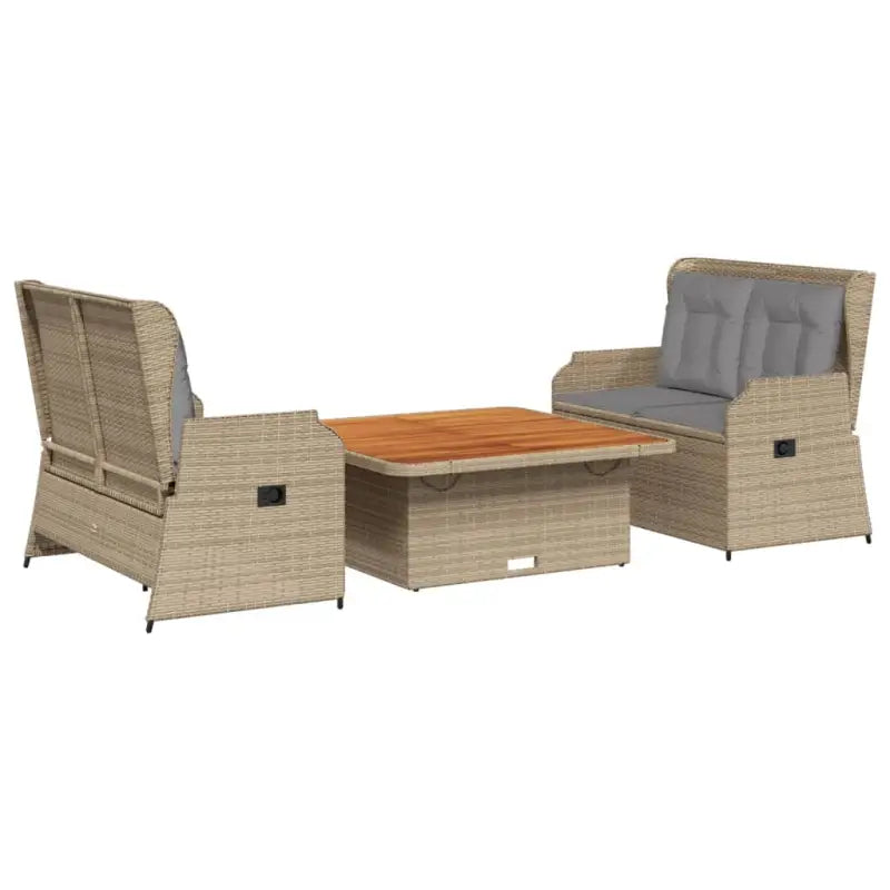 Poly rattan loungeset met wasbare hoes voor een comfortabele zitervaring - Tuinsets
