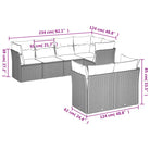Poly rattan loungeset met waterdichte tas en gepoedercoat staal afmetingen - Tuinsets