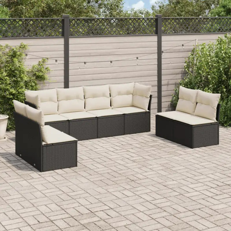 Poly Rattan Loungeset met waterdichte tas en gepoedercoat staal afmetingen - Tuinsets