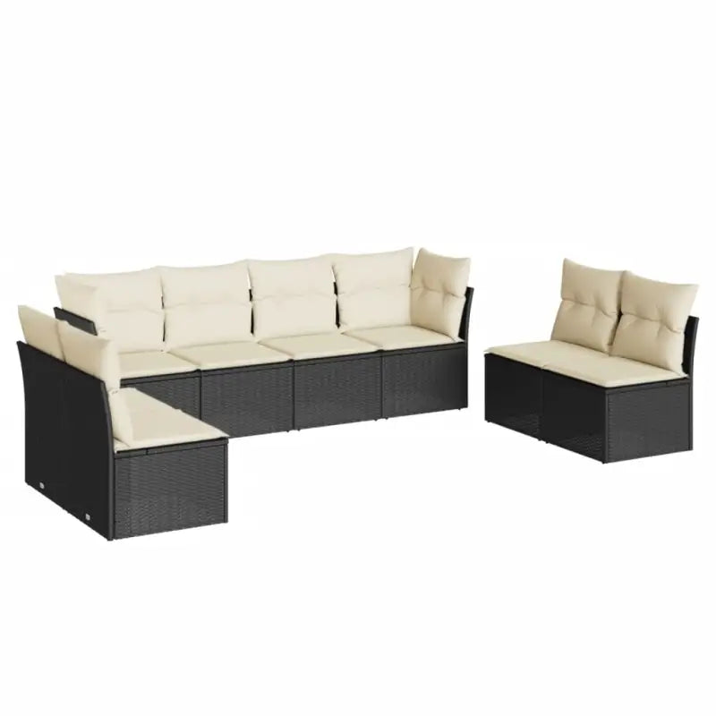 Poly Rattan Loungeset met waterdichte tas en gepoedercoat staal afmetingen - Tuinsets