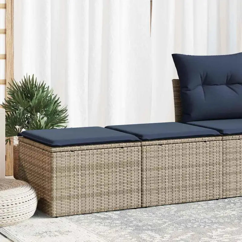 Poly Rattan Loungeset met Waterdichte Tas en Modulair Ontwerp - Grijs - Tuinsets