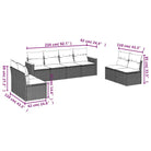 Poly rattan loungeset met waterdichte tas voor buitenplezier - Grijs en blauw / Zonder tafel - Tuinsets