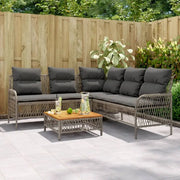 Poly rattan loungeset voor comfortabele zitervaring met wasbare hoes - Tuinsets