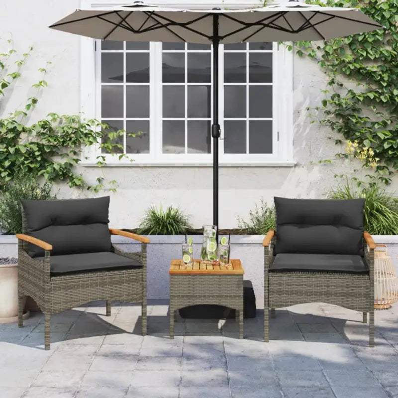 Poly Rattan Loungeset voor een comfortabele zitervaring en eenvoudig schoonmaken - Tuinsets