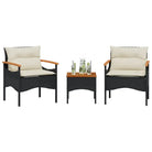 Poly Rattan Loungeset voor een comfortabele zitervaring en eenvoudig schoonmaken - Zwart - Tuinsets
