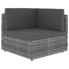 Poly Rattan Loungeset voor Tuin met Comfortabele Afmetingen Rugkussen - Tuinsets