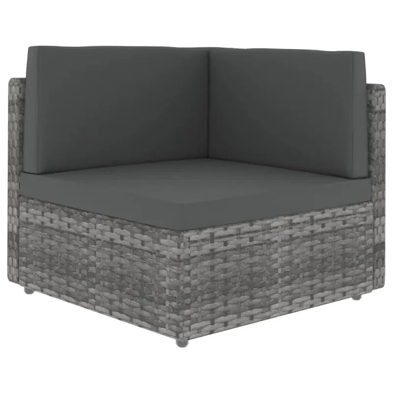 Poly Rattan Loungeset voor Tuin met Comfortabele Afmetingen Rugkussen - Tuinsets