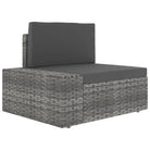 Poly Rattan Loungeset voor Tuin met Comfortabele Afmetingen Rugkussen - Tuinsets