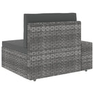 Poly Rattan Loungeset voor Tuin met Comfortabele Afmetingen Rugkussen - Tuinsets
