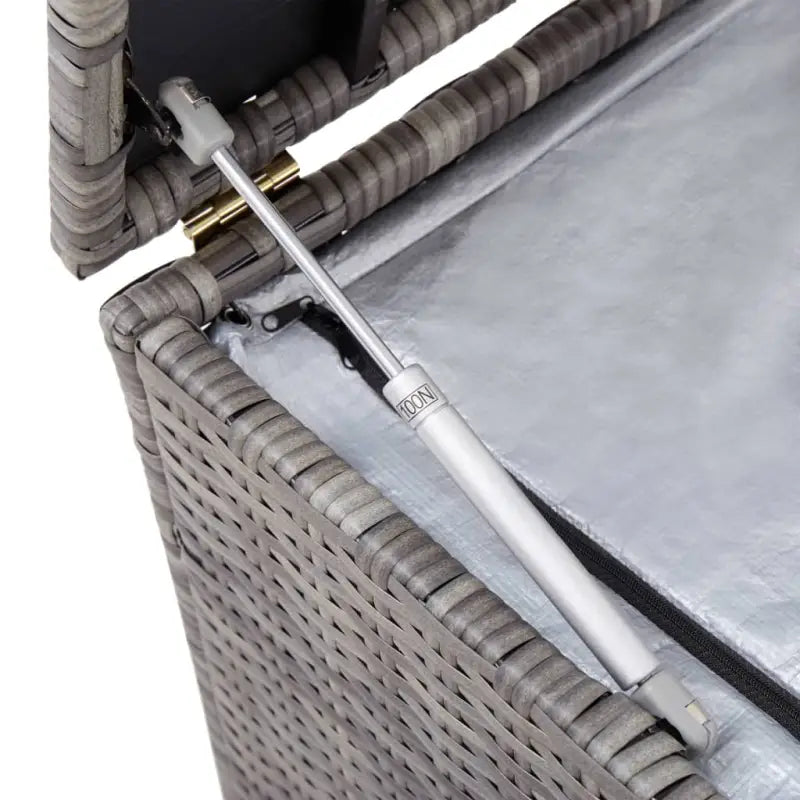 Poly Rattan Opbergbox met Gepoedercoat Stalen Frame voor Buiten - Opbergboxen voor buiten