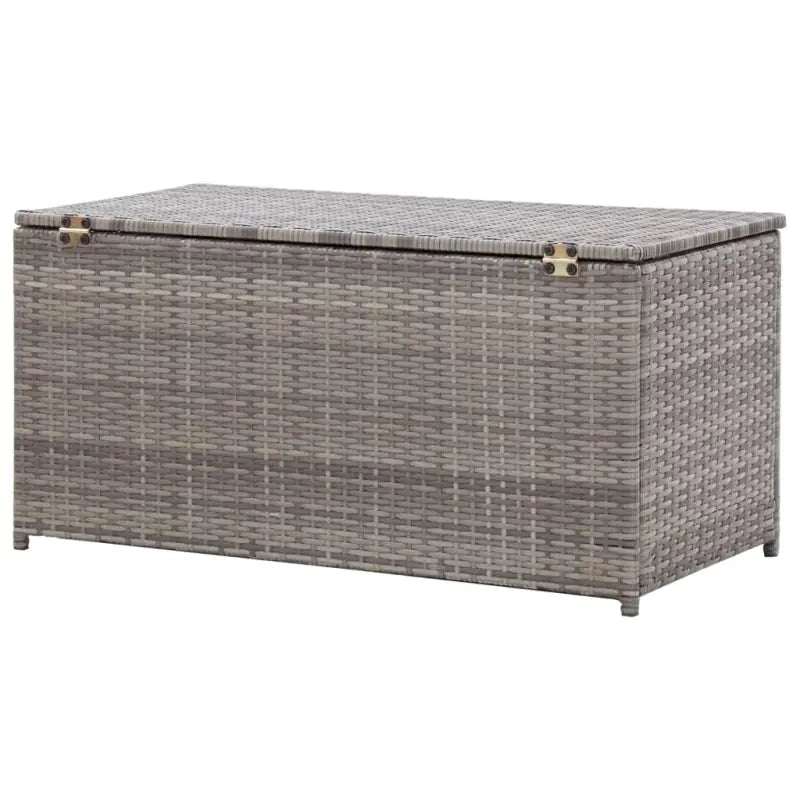 Poly Rattan Opbergbox met Gepoedercoat Stalen Frame voor Buiten - Opbergboxen voor buiten