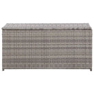 Poly Rattan Opbergbox met Gepoedercoat Stalen Frame voor Buiten - Opbergboxen voor buiten
