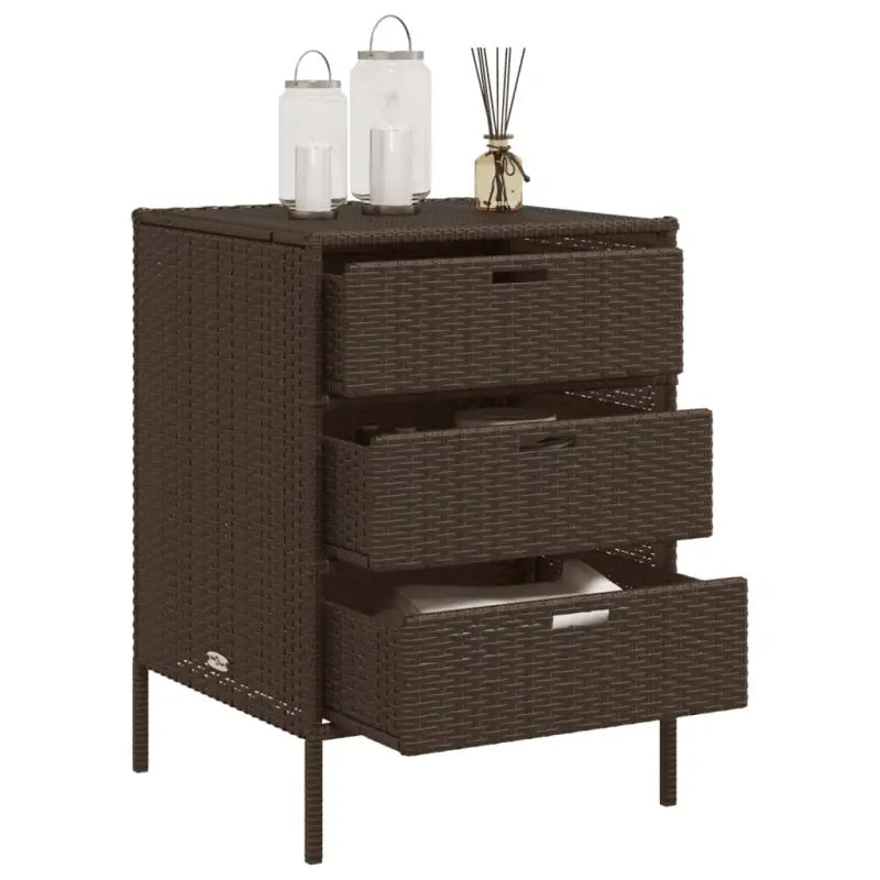Poly Rattan Opbergbox voor Buiten voor Kussens en Tuinbenodigdheden - Opbergboxen voor buiten