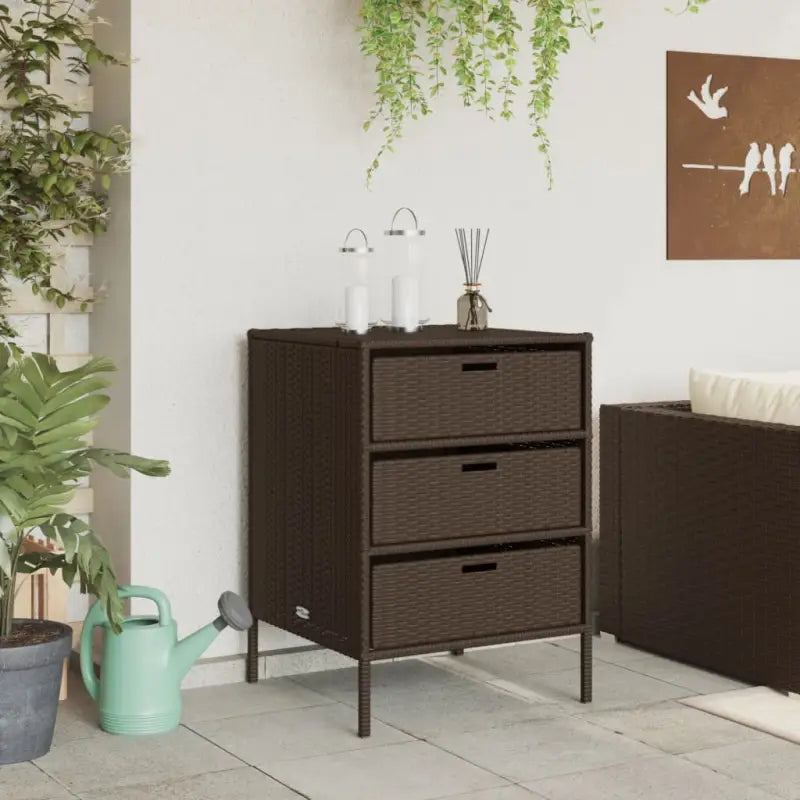 Poly Rattan Opbergbox voor Buiten voor Kussens en Tuinbenodigdheden - Opbergboxen voor buiten