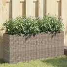 Poly rattan plantenbak met nonwoven zak voor tuin en balkon - Grijs / 1 - Bloempotten & plantenbakken