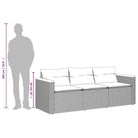 Poly rattan tuinbank met comfortabele zitervaring en wasbare hoes - Loungebanken