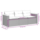 Poly rattan tuinbank met comfortabele zitervaring en wasbare hoes - Loungebanken