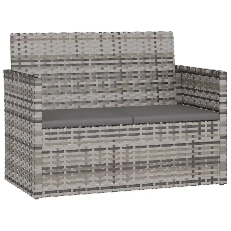 Poly Rattan Tuinbank met Kussens voor in de Tuin of Terras - Tuinbanken