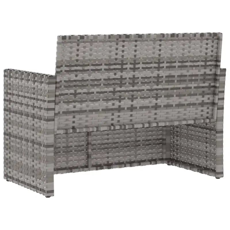 Poly Rattan Tuinbank met Kussens voor in de Tuin of Terras - Tuinbanken