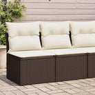 Poly Rattan Tuinbank met Waterdichte Tas en Wasbare Hoezen - Bruin / zonder opbergruimte - Tuinsets