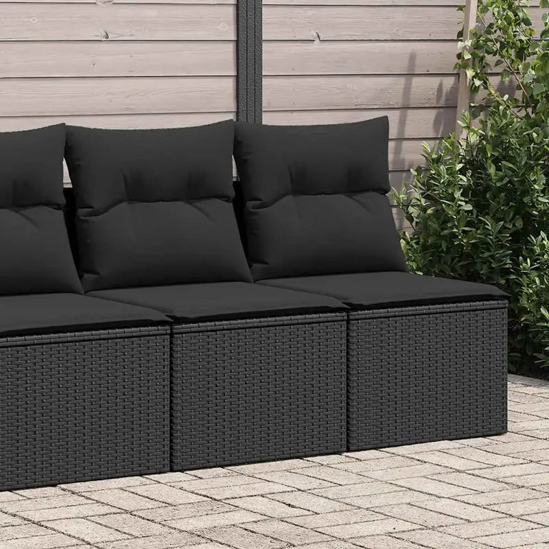 Poly Rattan Tuinbank met Waterdichte Tas en Wasbare Hoezen - Tuinsets