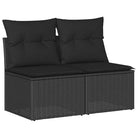 Poly Rattan Tuinbank met Waterdichte Tas en Wasbare Hoezen - Tuinsets