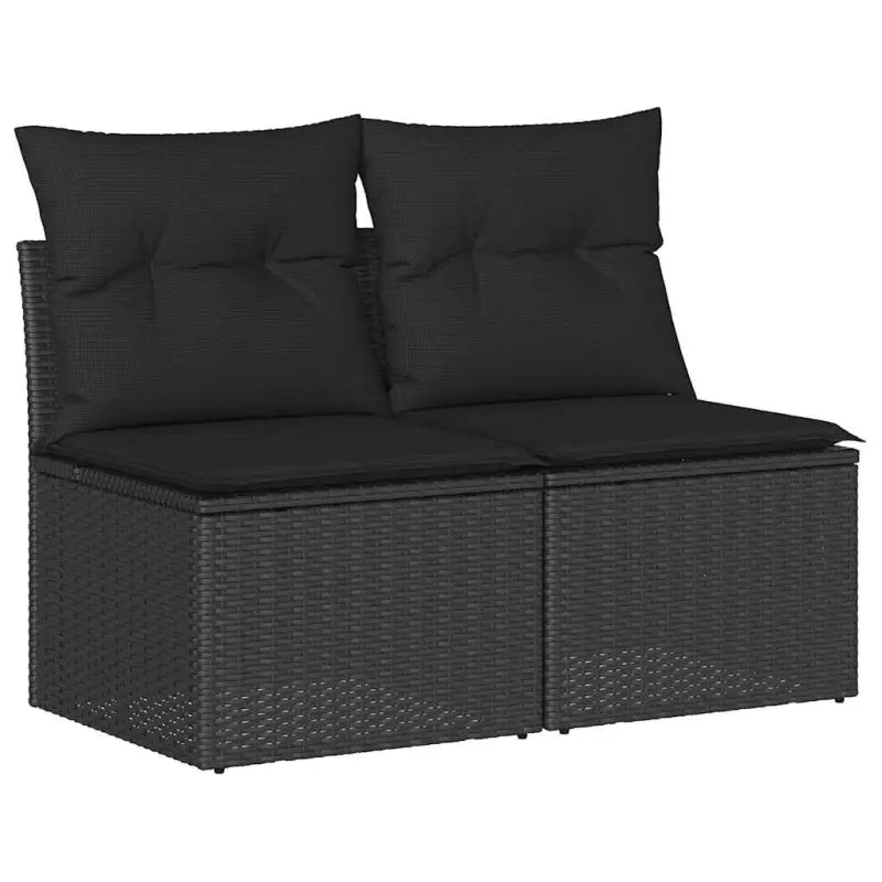 Poly Rattan Tuinbank met Waterdichte Tas en Wasbare Hoezen - Tuinsets