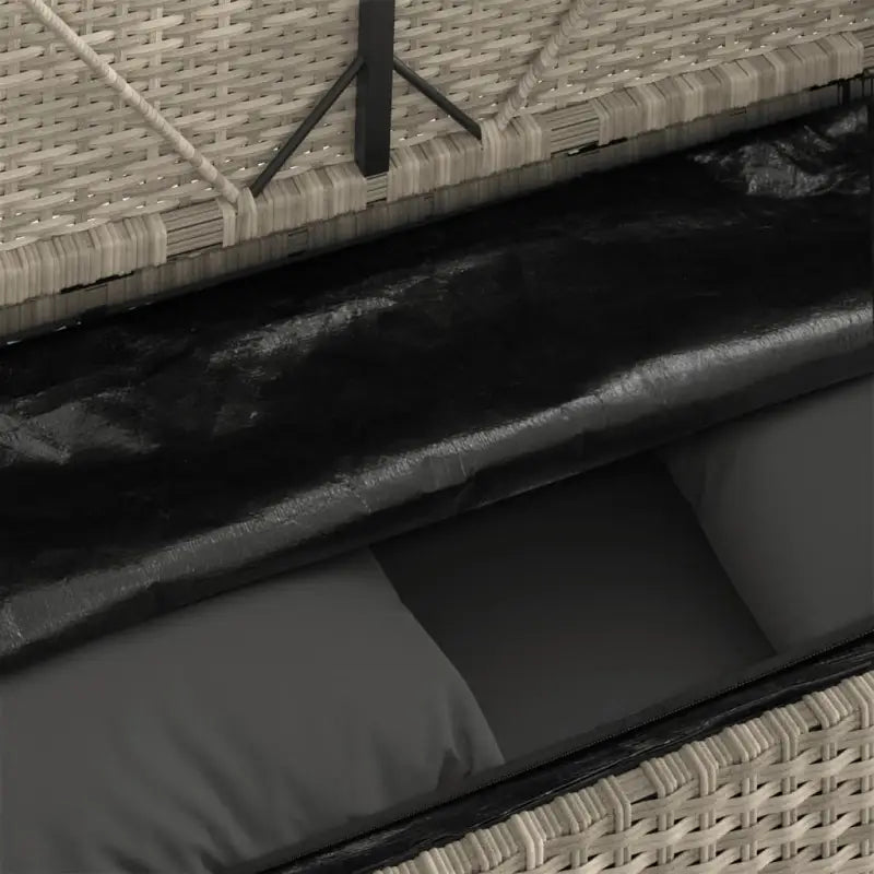 Poly rattan tuinbank met waterdichte zak voor andere spullen en kussens - Tuinbanken