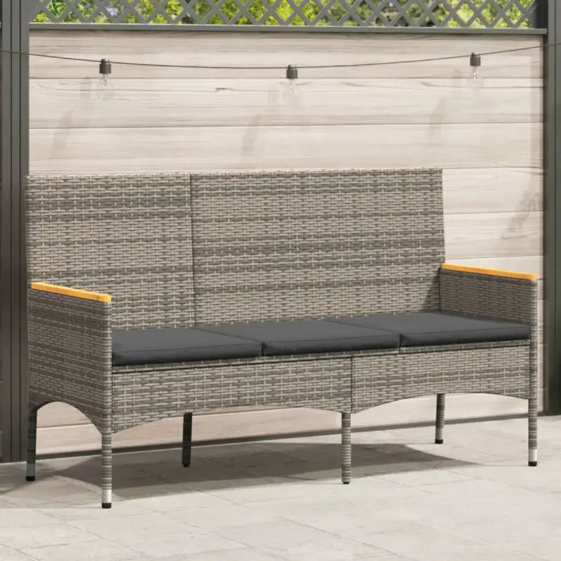 Poly Rattan tuinbank voor een comfortabele zitervaring in je tuin - Grijs / 1 - Tuinbanken