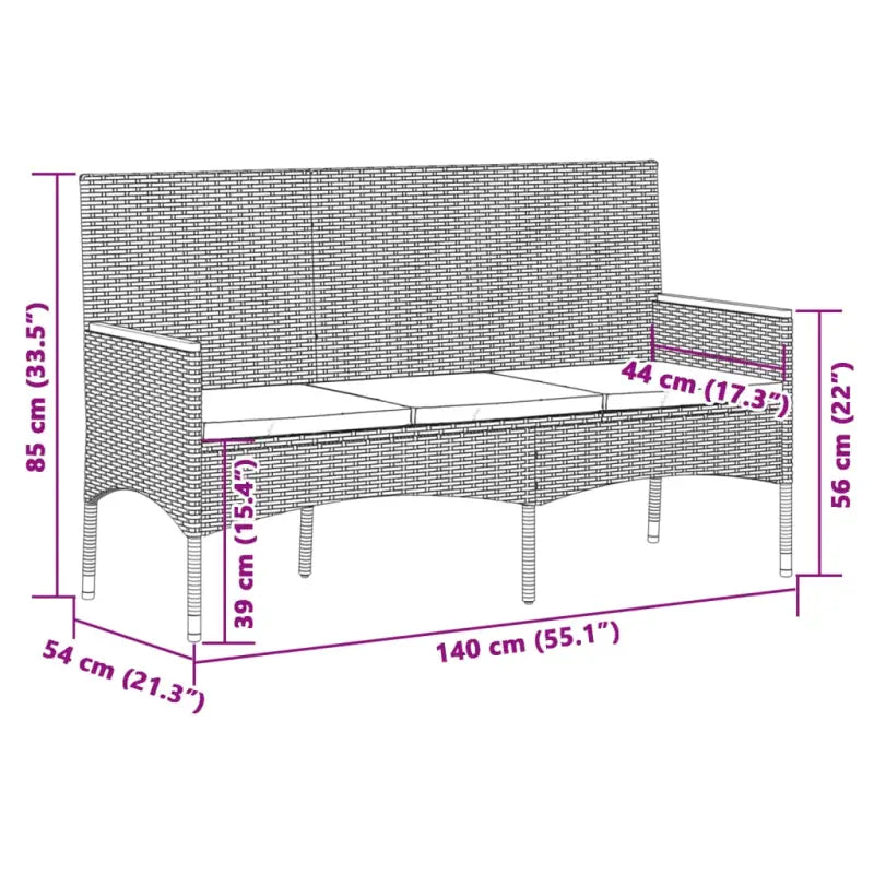 Poly Rattan tuinbank voor een comfortabele zitervaring in je tuin - Tuinbanken