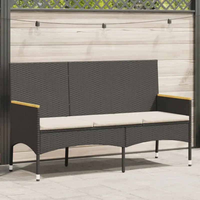 Poly Rattan tuinbank voor een comfortabele zitervaring in je tuin - Zwart / 1 - Tuinbanken