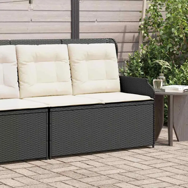 Poly rattan tuinbank voor een comfortabele zitervaring met wasbare hoes - Zwart / 1 / Hoekbank (linkerarmleuning)