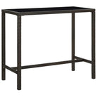 Poly Rattan Tuinbarafel voor Buiten met Weerbestendig Frame - Bruin / 130 x 60 x 110 cm / 1 - Tuintafels