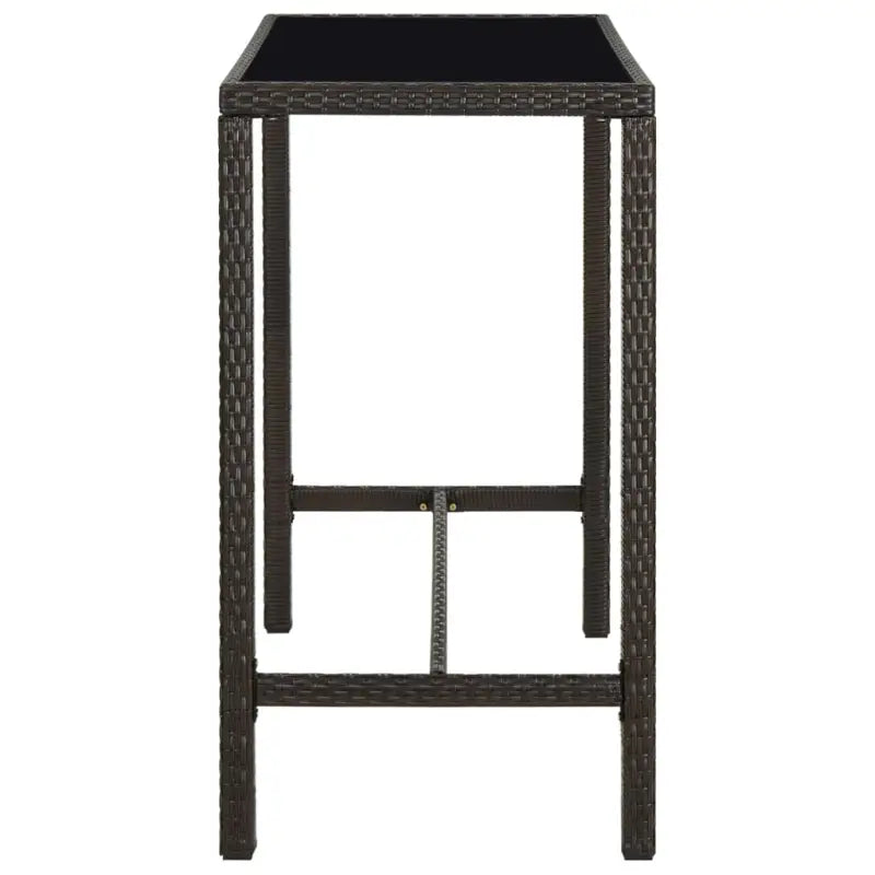 Poly Rattan Tuinbarafel voor Buiten met Weerbestendig Frame - Tuintafels