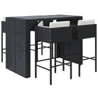 Poly rattan tuinbarset met gehard glas en eenvoudig schoon onderhoud - Tuinsets