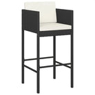 Poly rattan tuinbarset met gehard glas en eenvoudig schoon onderhoud - Tuinsets