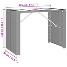 Poly rattan tuinbarset met gehard glas en eenvoudig schoon onderhoud - Tuinsets