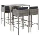 Poly rattan tuinbarset met gehard glas en eenvoudig schoon te maken - Tuinsets