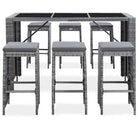 Poly Rattan Tuinbarset met Mat Veiligheidsglas for een elegante tuinruimte - Tuinsets