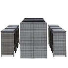 Poly Rattan Tuinbarset met Mat Veiligheidsglas for een elegante tuinruimte - Tuinsets
