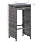 Poly Rattan Tuinbarset met Mat Veiligheidsglas for een elegante tuinruimte - Tuinsets