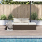 Poly rattan tuinbed met gepoedercoat stalen frame voor buitengebruik - Tuinbedden