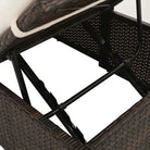 Poly rattan tuinbed met gepoedercoat stalen frame voor buitengebruik - Tuinbedden