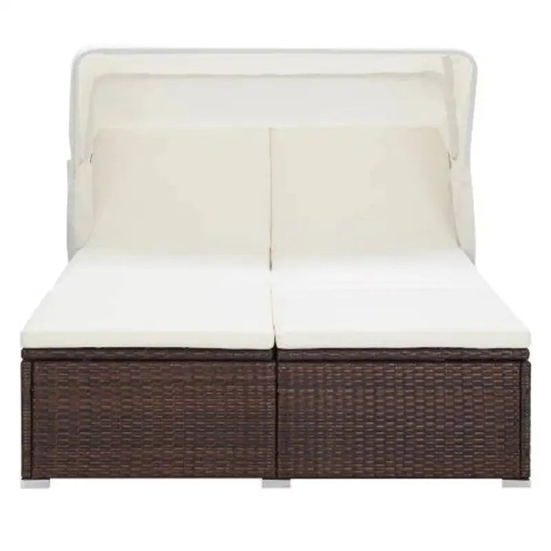 Poly Rattan Tuinbed met Luxe Tweepersoons Ligbed voor Buitenplezier - Tuinbedden