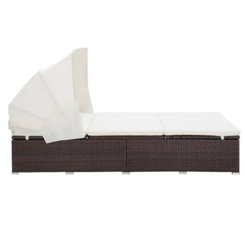 Poly Rattan Tuinbed met Luxe Tweepersoons Ligbed voor Buitenplezier - Tuinbedden