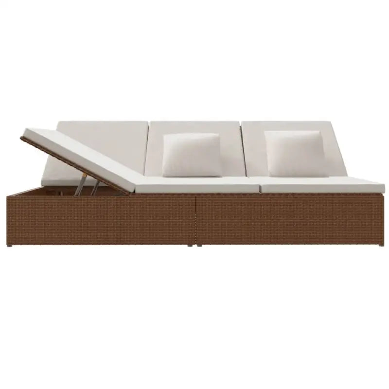 Poly Rattan Tuinbed voor ontspanning bij zwembad of op terras - Tuinbedden