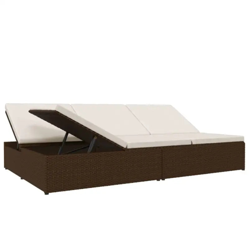 Poly Rattan Tuinbed voor ontspanning bij zwembad of op terras - Tuinbedden